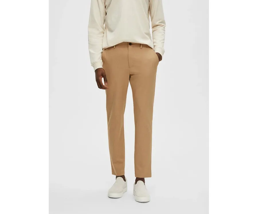 obrazek 1 Selected Homme Spodnie materiałowe 16085270 Brązowy Slim Fit