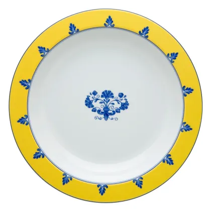 Zdjęcie Porcelanowy głęboki okrągły talerz z wyjątkowym motywem roślinnym - Vista Alegre