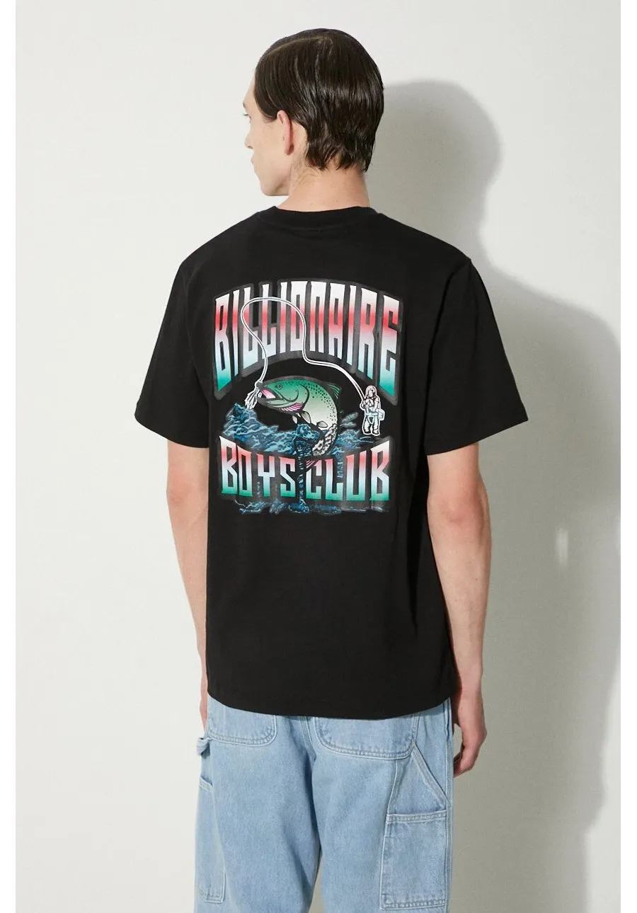 obrazek 1 Billionaire Boys Club t-shirt bawełniany Big Catch męski kolor czarny z nadrukiem B24246