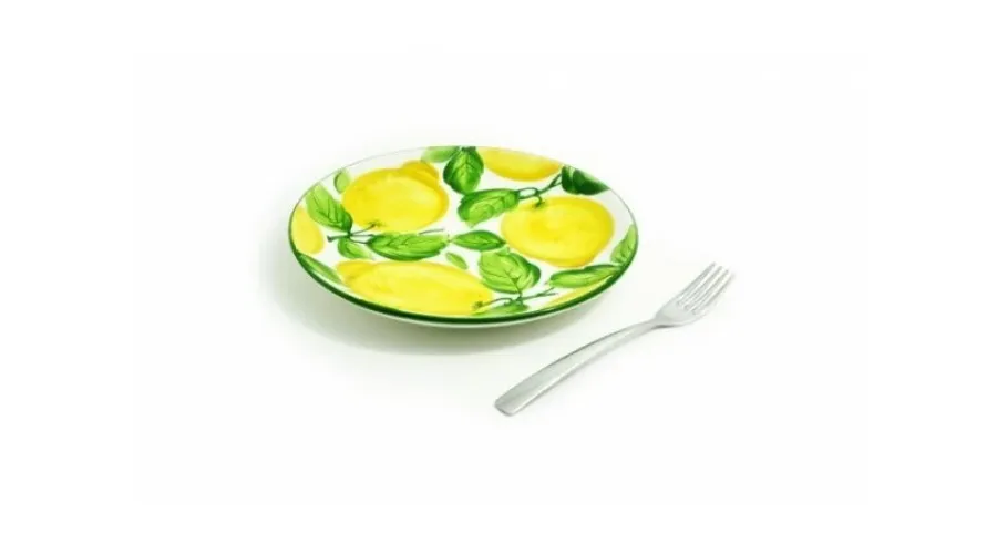 obrazek 2 Płaski talerz 24 cm zdobiony motywem cytryn - Le Ceramiche
