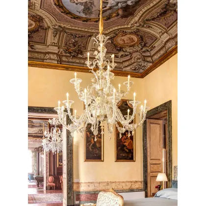 Zdjęcie Stylowy 20-lampowy żyrandol prosto z Włoch - szkło murano wykonane ręcznie