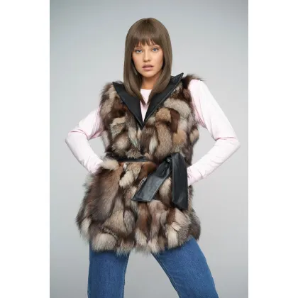 Picture Original fox fur vest for women - A&A Vesa