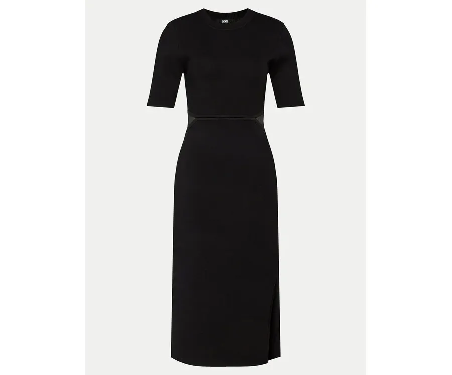 obrazek 1 DKNY Sukienka dzianinowa P4AUAN33 Czarny Slim Fit