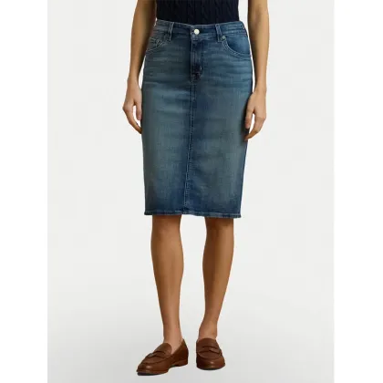Zdjęcie LAUREN RALPH LAUREN Spódnica jeansowa 200817846001 Granatowy Straight Fit