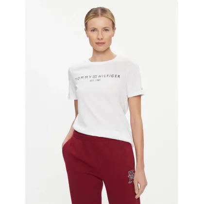 Zdjęcie Tommy Hilfiger T-Shirt Logo WW0WW40276 Biały Regular Fit