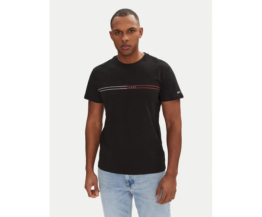 obrazek 1 Tommy Jeans T-Shirt Entry Graphic DM0DM20779 Czarny Slim Fit