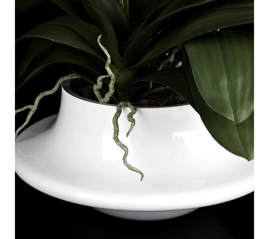 picture 2 Large glass pot with three flowers on the elegant tables
