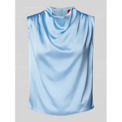 Zdjęcie Bluzka o kroju regular fit z lejącym kołnierzem model ‘CASMINI’