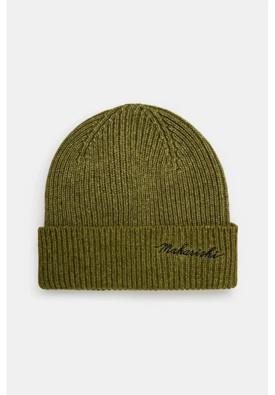 obrazek 1 Maharishi czapka wełniana Maharishi Embroidered Beanie kolor zielony wełniana 1368.OLIVE