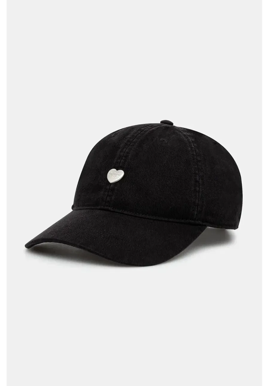 obrazek 1 Carhartt WIP czapka z daszkiem Heart Metal Cap kolor czarny gładka I034609