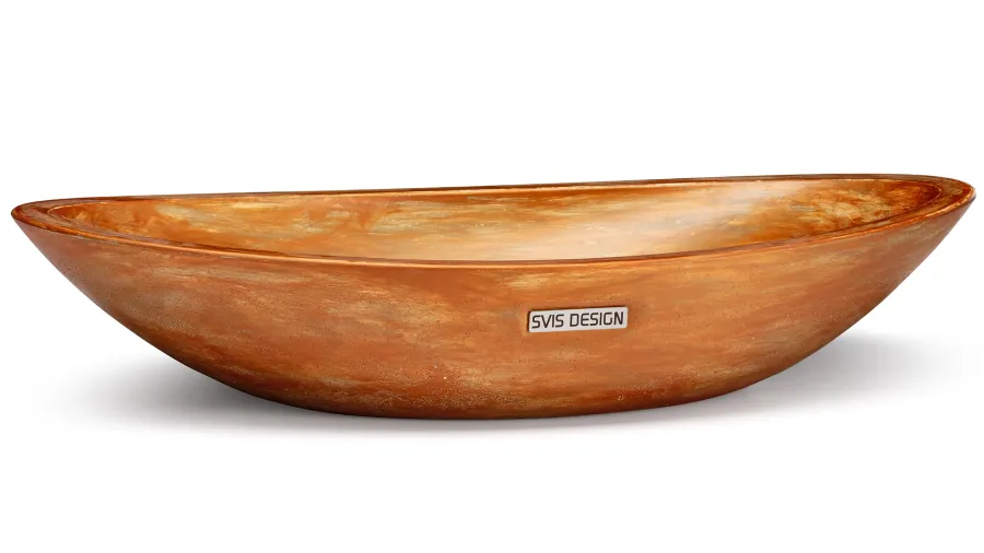 obrazek 1 Ekskluzywna umywalka 60 cm ORION BASIC – AGED METAL, miedziany i brązowy, lakier matowy