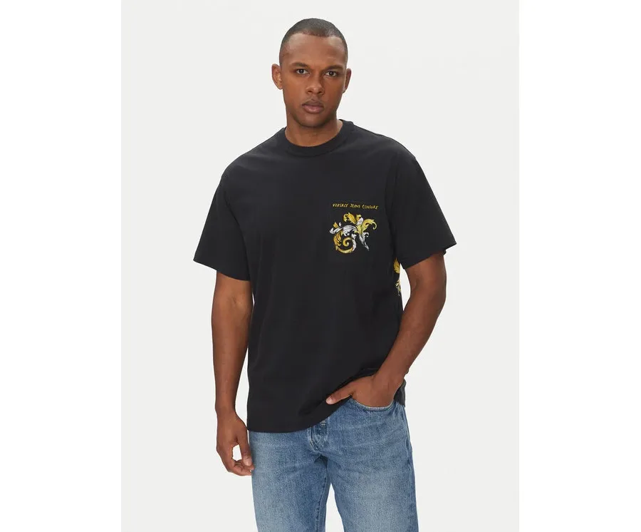 obrazek 1 Versace Jeans Couture T-Shirt 78GAH6RB Czarny Regular Fit