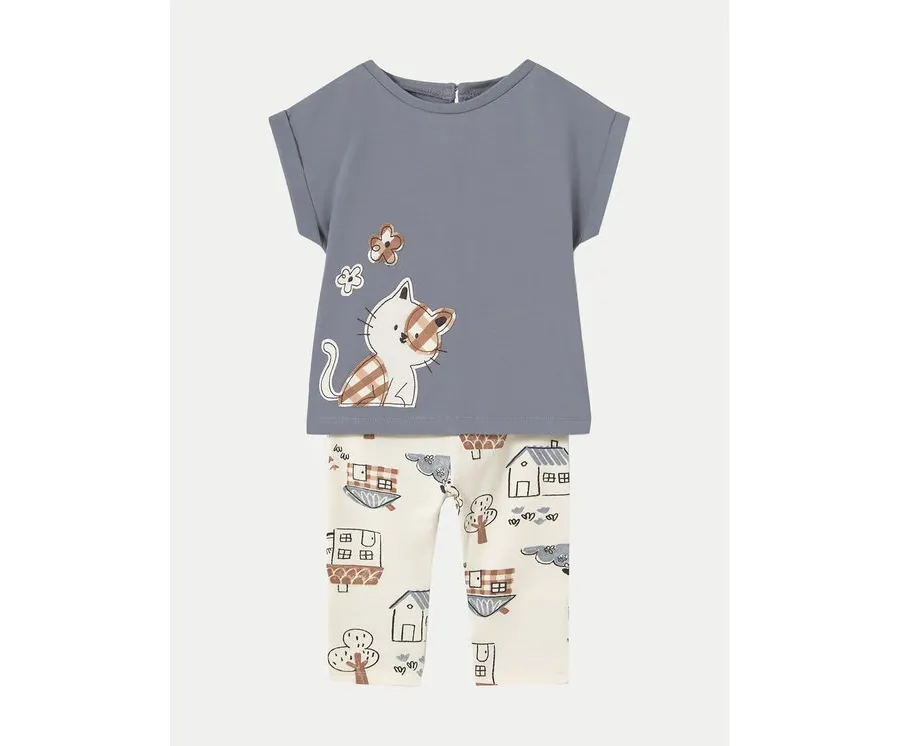 obrazek 1 Mayoral Komplet t-shirt i legginsy 1738 Kolorowy Regular Fit