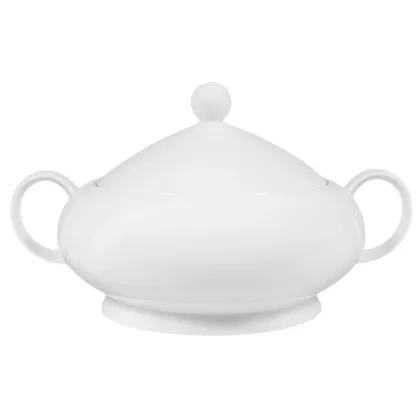 Picture Porcelain bowl with a lid in a modern shape - Seltmann Weiden