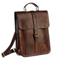 Picture Exclusive leather backpack/briefcase for men - Ikunico
