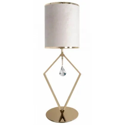 Zdjęcie Stylowa lampa na stolik lub biurko z mosiądzu