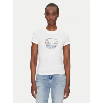 Zdjęcie Tommy Jeans T-Shirt Romance DW0DW21342 Écru Slim Fit