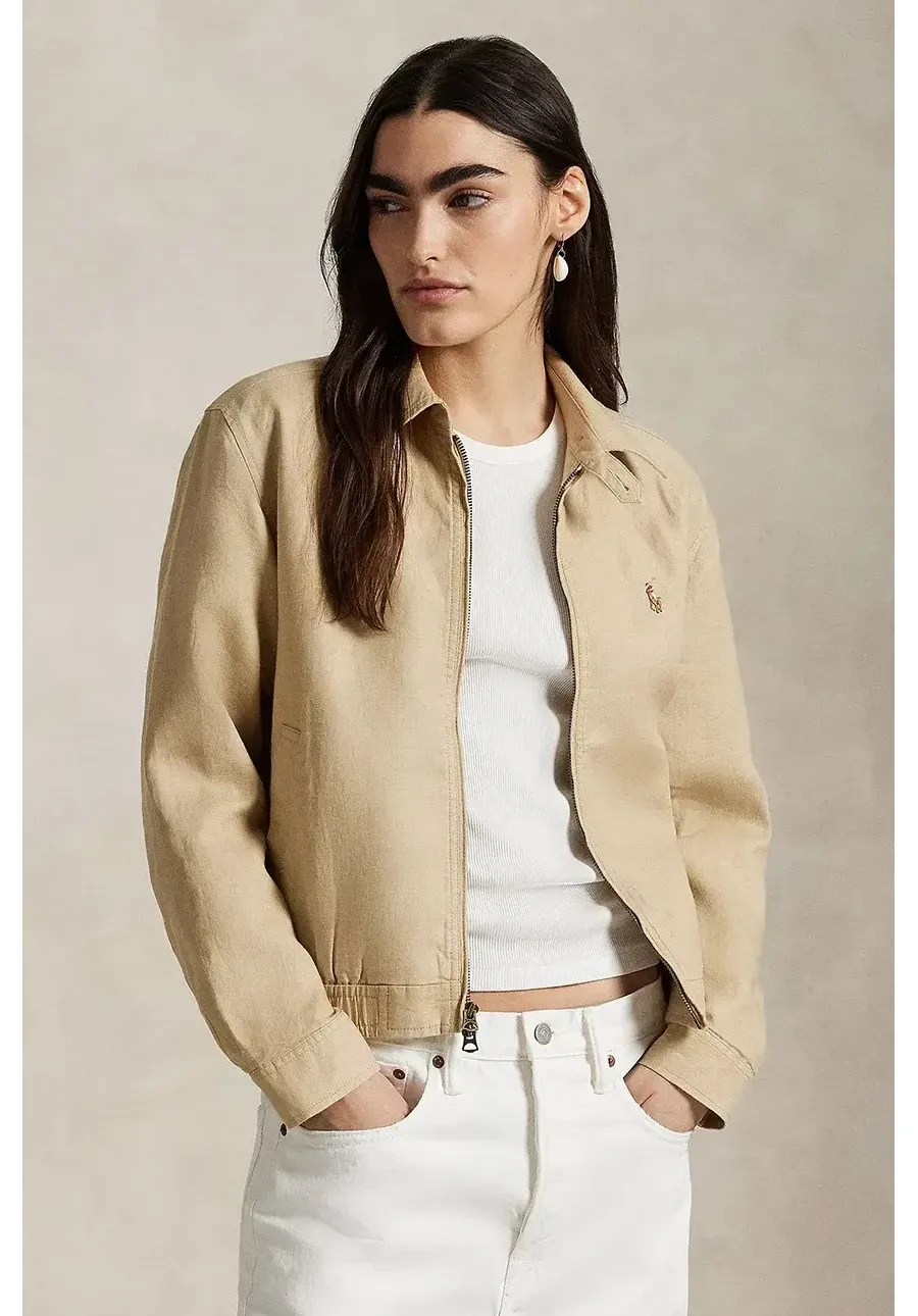 obrazek 1 Polo Ralph Lauren kurtka lniana kolor beżowy przejściowa 211938915