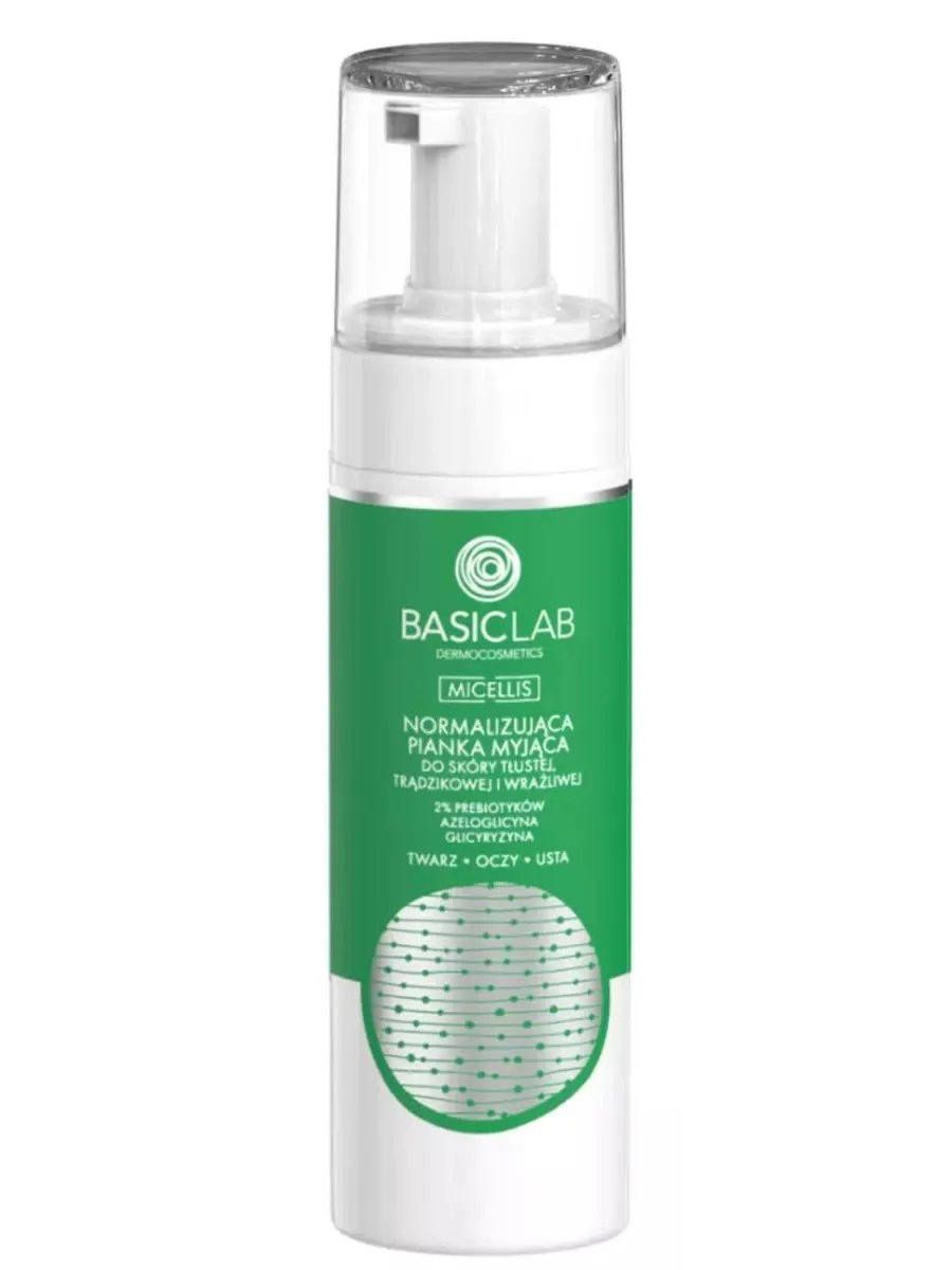 obrazek 1 BasicLab Normalizująca pianka myjąca do skóry tłustej, trądzikowej i wrażliwej 150 ml Basiclab Dermocosmetics