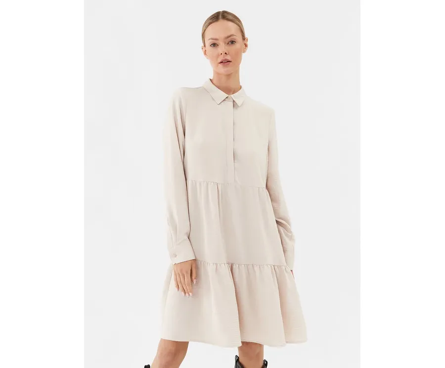 obrazek 1 Vero Moda Sukienka codzienna Inge 10293730 Beżowy Regular Fit