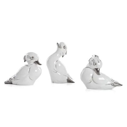 Zdjęcie Porcelanowa figurka kaczki wyginającej szyję esowato