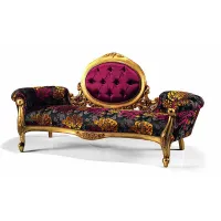 Zdjęcie Włoska wyściełana trzyosobowa sofa w stylu klasycznym