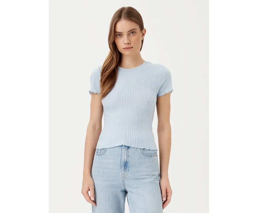 obrazek 1 Noisy May T-Shirt Berry 27015446 Błękitny Slim Fit