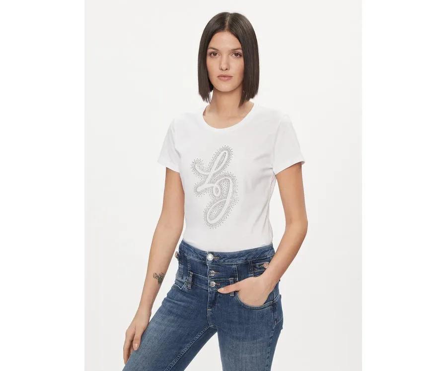 obrazek 1 Liu Jo T-Shirt WA4051 JS923 Biały Regular Fit