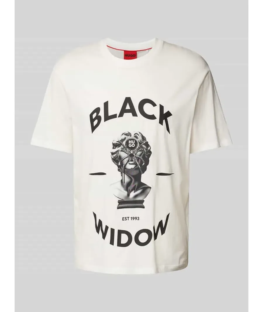 obrazek 1 HUGO T-Shirt Dostalgi 50530684 Beżowy Relaxed Fit