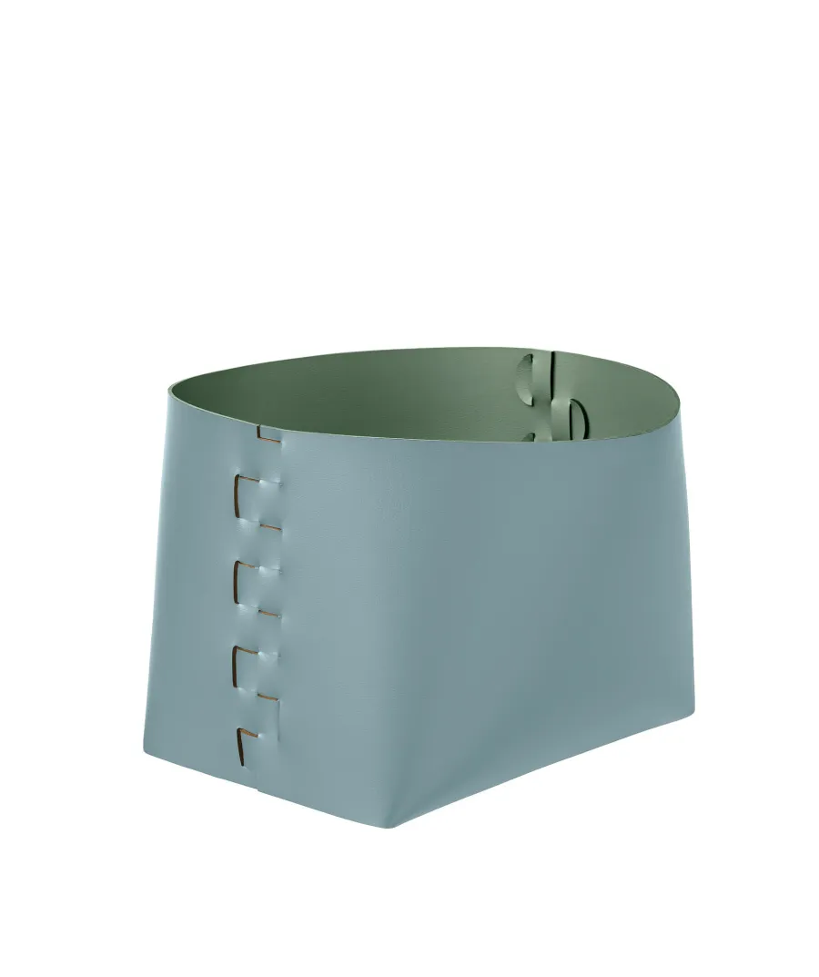 obrazek 1 Elegancki kosz Helena 35x30xH26 cm w kolorze jasnego pastelowego błękitu