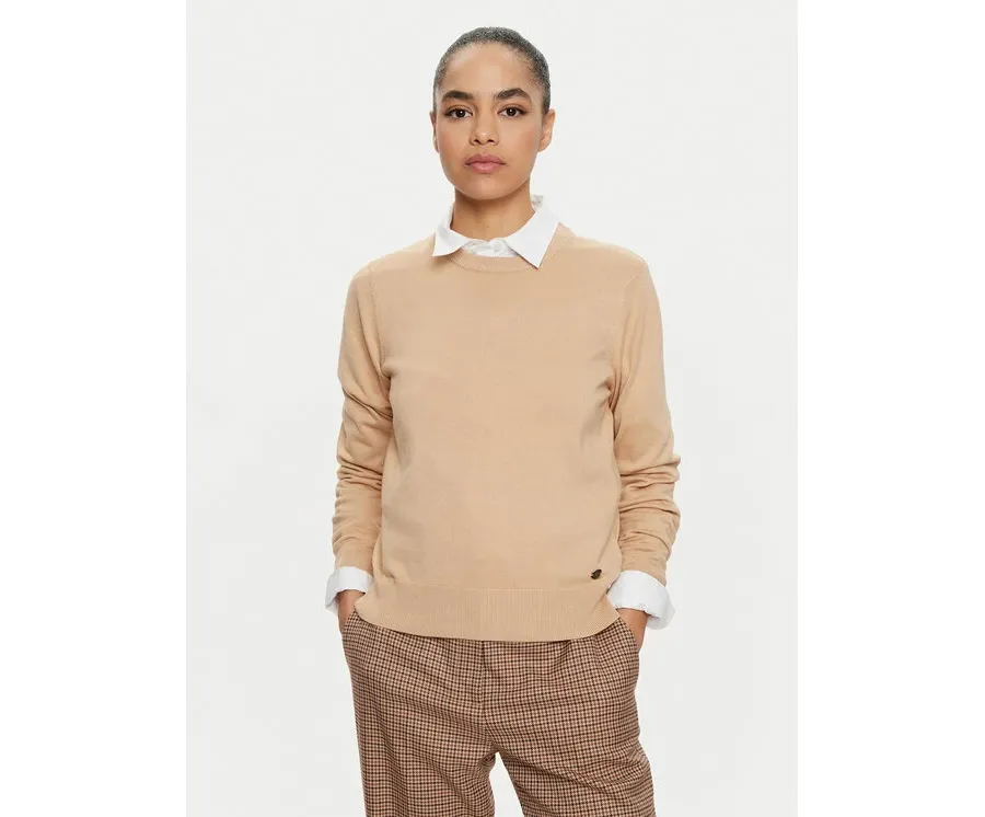 obrazek 1 U.S. Polo Assn. Sweter WUP0394 Beżowy Regular Fit