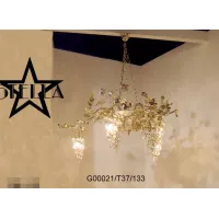 Picture A tasteful ceramic chandelier with 5 bulbs