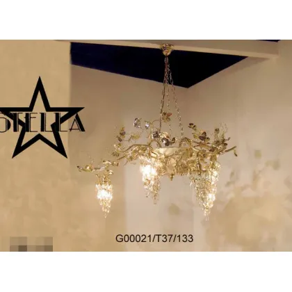 Zdjęcie Gustowny żyrandol ceramiczny na 5 żarówek