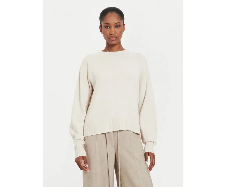 obrazek 1 Kontatto Sweter 3M0139 Beżowy Regular Fit
