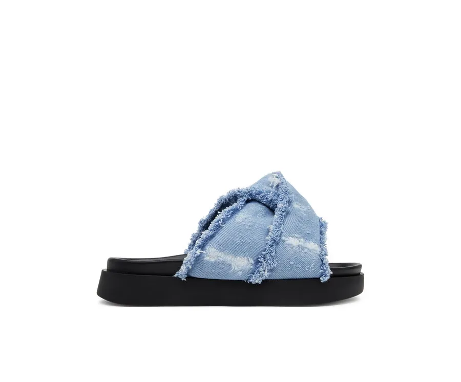 obrazek 1 Inuikii Klapki Soft Crossed Jeans 70104-142 Błękitny