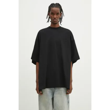 Zdjęcie VETEMENTS t-shirt bawełniany Merged Double Oversized kolor czarny gładki UA66TR635B