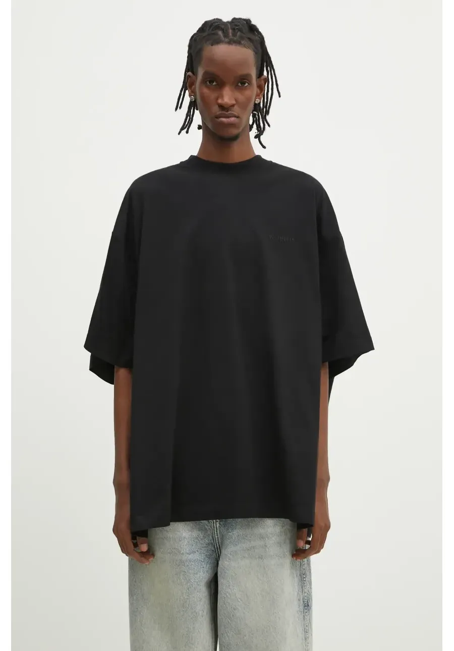 obrazek 1 VETEMENTS t-shirt bawełniany Merged Double Oversized kolor czarny gładki UA66TR635B