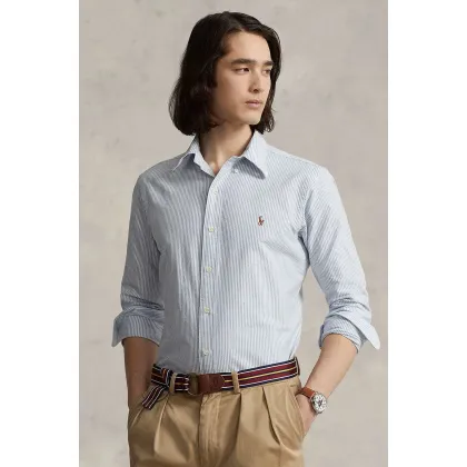 Zdjęcie Polo Ralph Lauren koszula bawełniana męska kolor niebieski regular z kołnierzykiem button-down 710792041