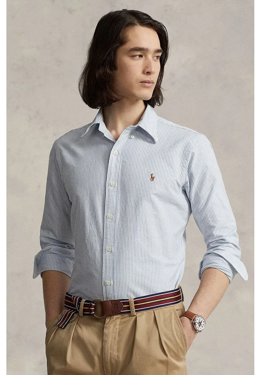 obrazek 1 Polo Ralph Lauren koszula bawełniana męska kolor niebieski regular z kołnierzykiem button-down 710792041