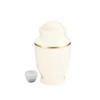Zdjęcie Kremowa porcelanowa solniczka z Niemiec zdobiona złotą obwódką – Tettau