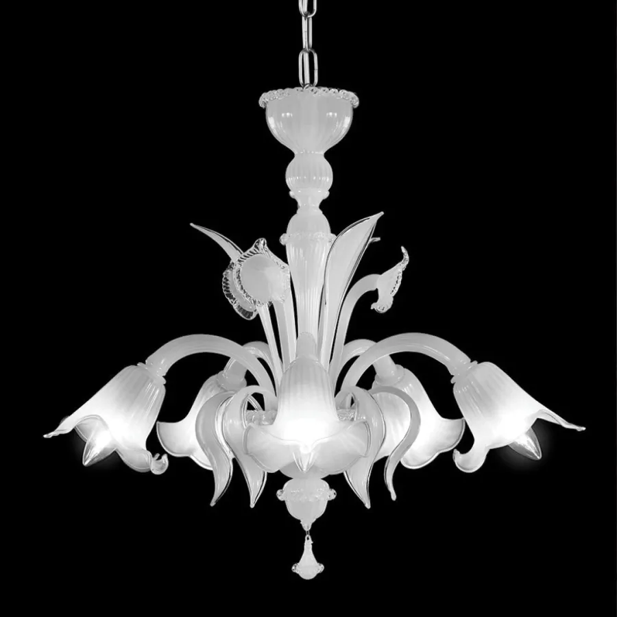 obrazek 3 Luksusowa włoska szklana lampa sufitowa - szkło murano