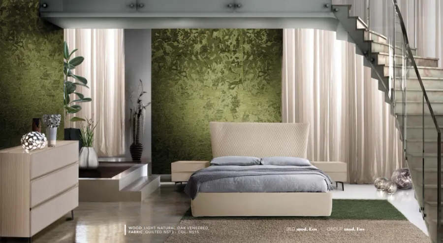 obrazek 1 Włoskie łóżko z pikowanym zagłówkiem 160 x 200cm- Casa + 39