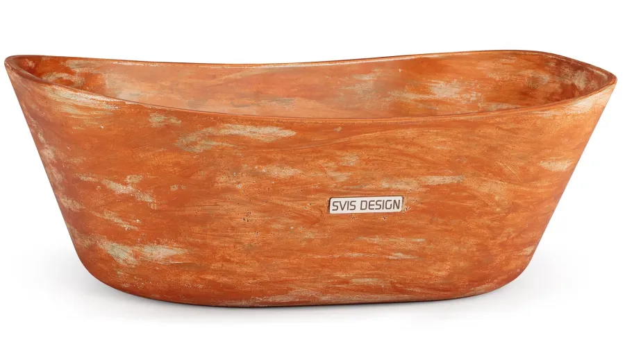 obrazek 1 Designerska umywalka 50 cm LIBRA BASIC – AGED METAL, miedziany i zielony, lakier matowy