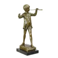 Picture A unique sculpture of Peter Pan made of bronze