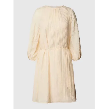 Zdjęcie Sukienka mini z mieszanki wiskozy z efektem marszczenia