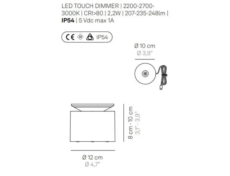 obrazek 2 Stylowa lampa stołowa Push Up
