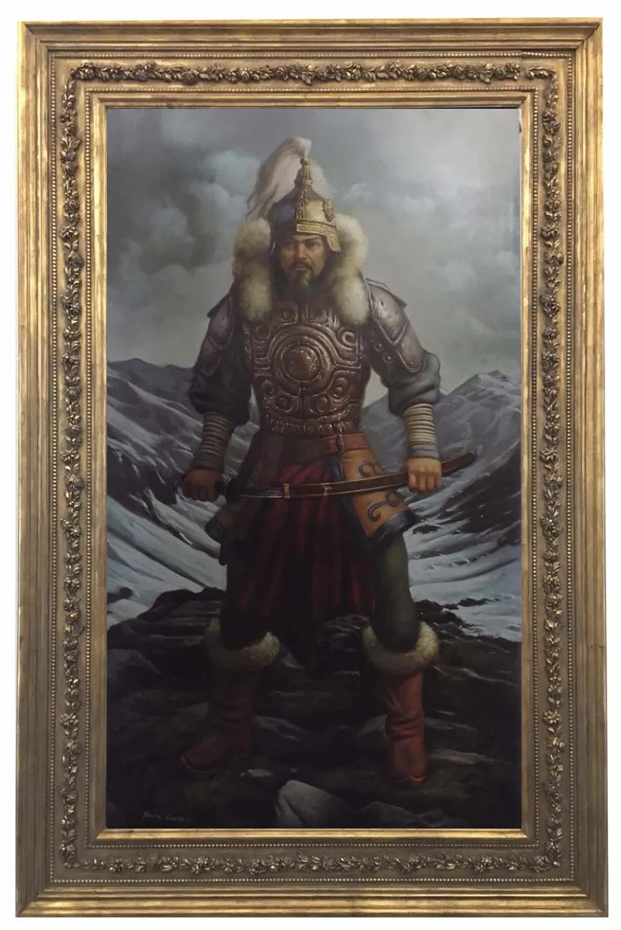 obrazek 1 Portret Czyngis-chana, szkoła włoska XVIII wieku, obraz olejny na płótnie