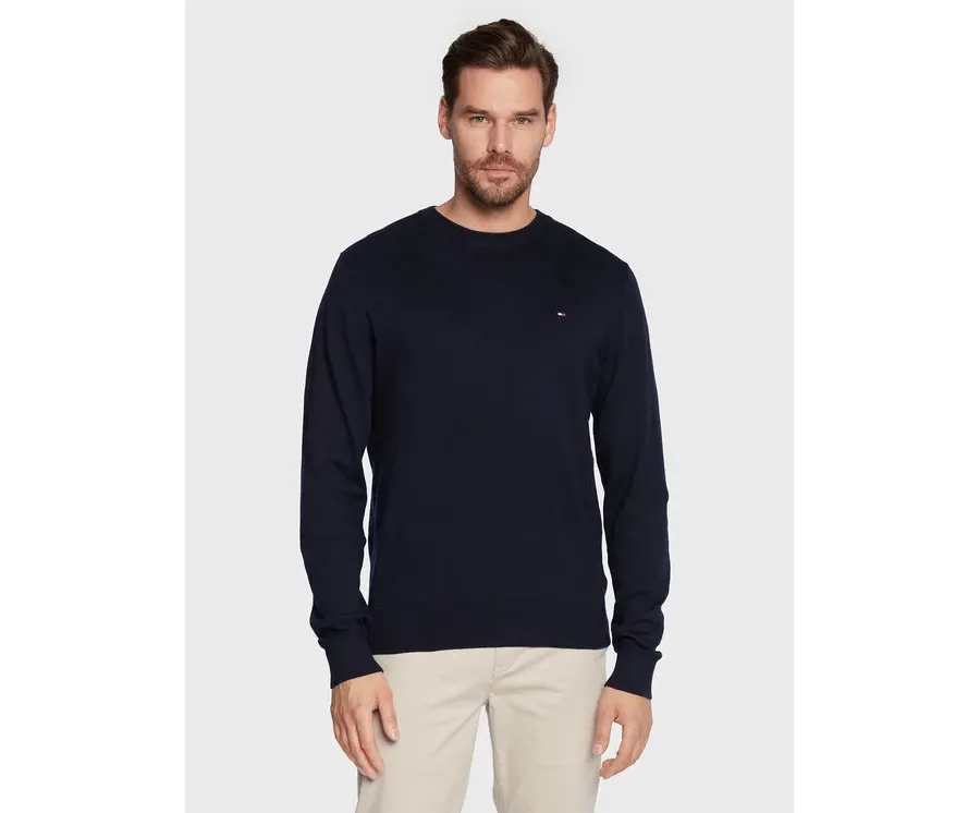 obrazek 1 Tommy Hilfiger Sweter MW0MW28046 Granatowy Regular Fit