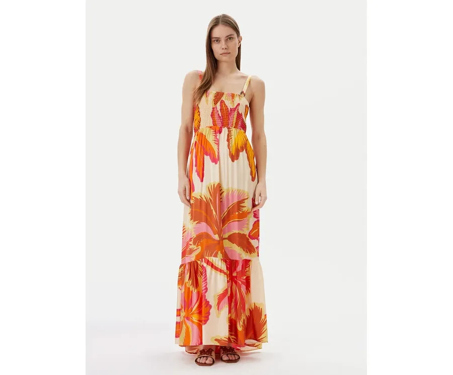 obrazek 1 Maaji Sukienka letnia Jungle Palm Lavinia PT2707CLD001 Pomarańczowy Regular Fit