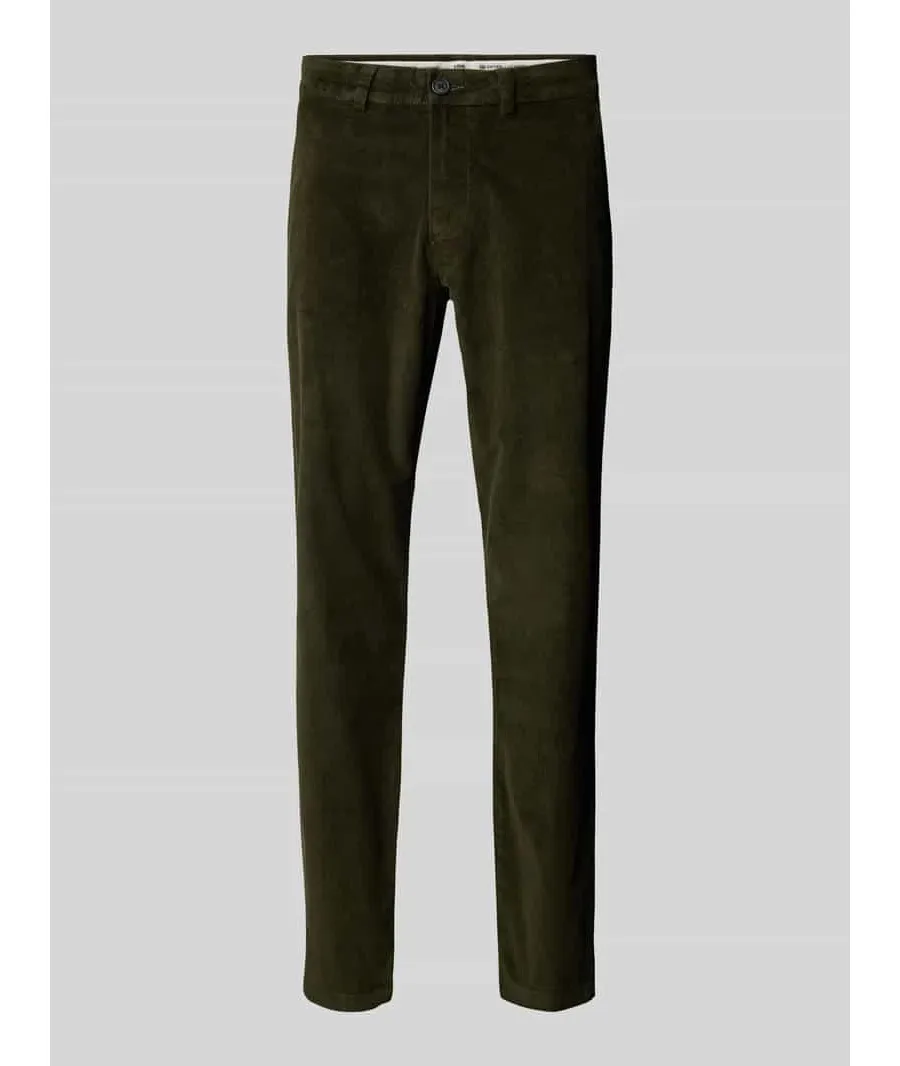 obrazek 1 Spodnie o kroju straight fit ze sztruksu model ‘MILES’